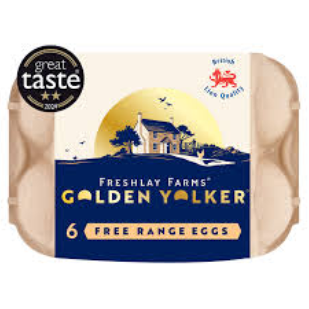 NATURAL YELLOW YOLK EGGS(6 PACK)